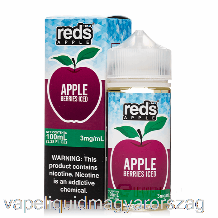 Jeges Bogyók - Piros Alma E-lé - 7 Daze - 100 Ml 6 Mg Vape E Cigi